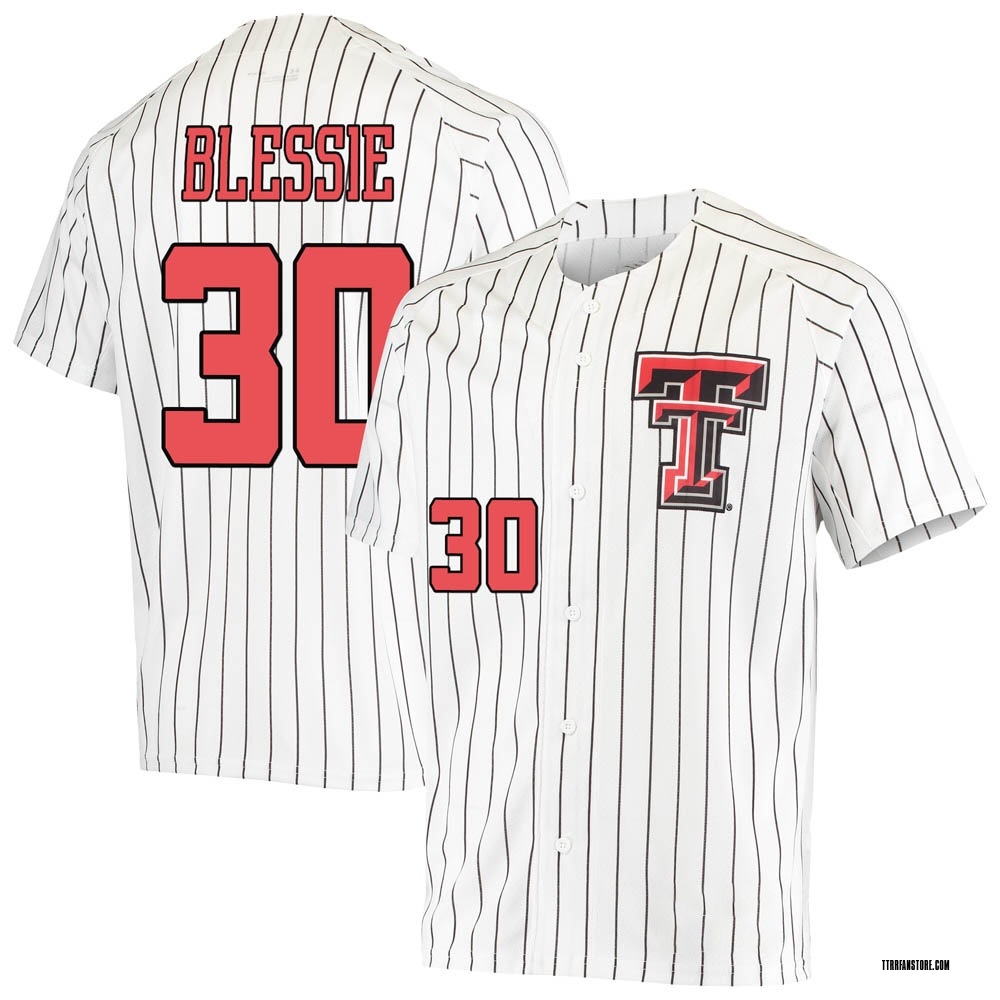 Youth Bo Blessie Texas Tech Red Raiders Replica Performance Baseball Jersey - White