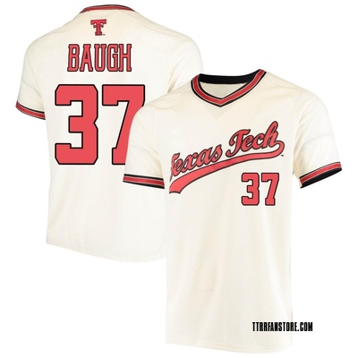 Youth Carson Baugh Texas Tech Red Raiders Replica Throwback Baseball Jersey - Cream