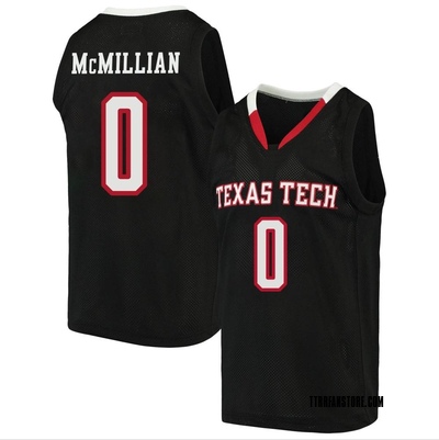 Youth Chance McMillian Texas Tech Red Raiders Replica Original Retro Brand Basketball Jersey - Black