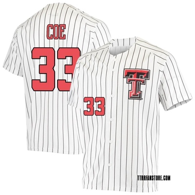 Youth Chandler Coe Texas Tech Red Raiders Replica Performance Baseball Jersey - White