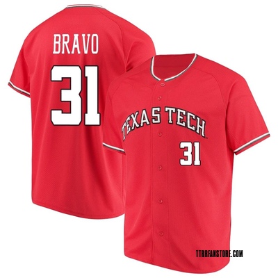 Youth Damian Bravo Texas Tech Red Raiders Replica Performance Baseball Jersey - Red