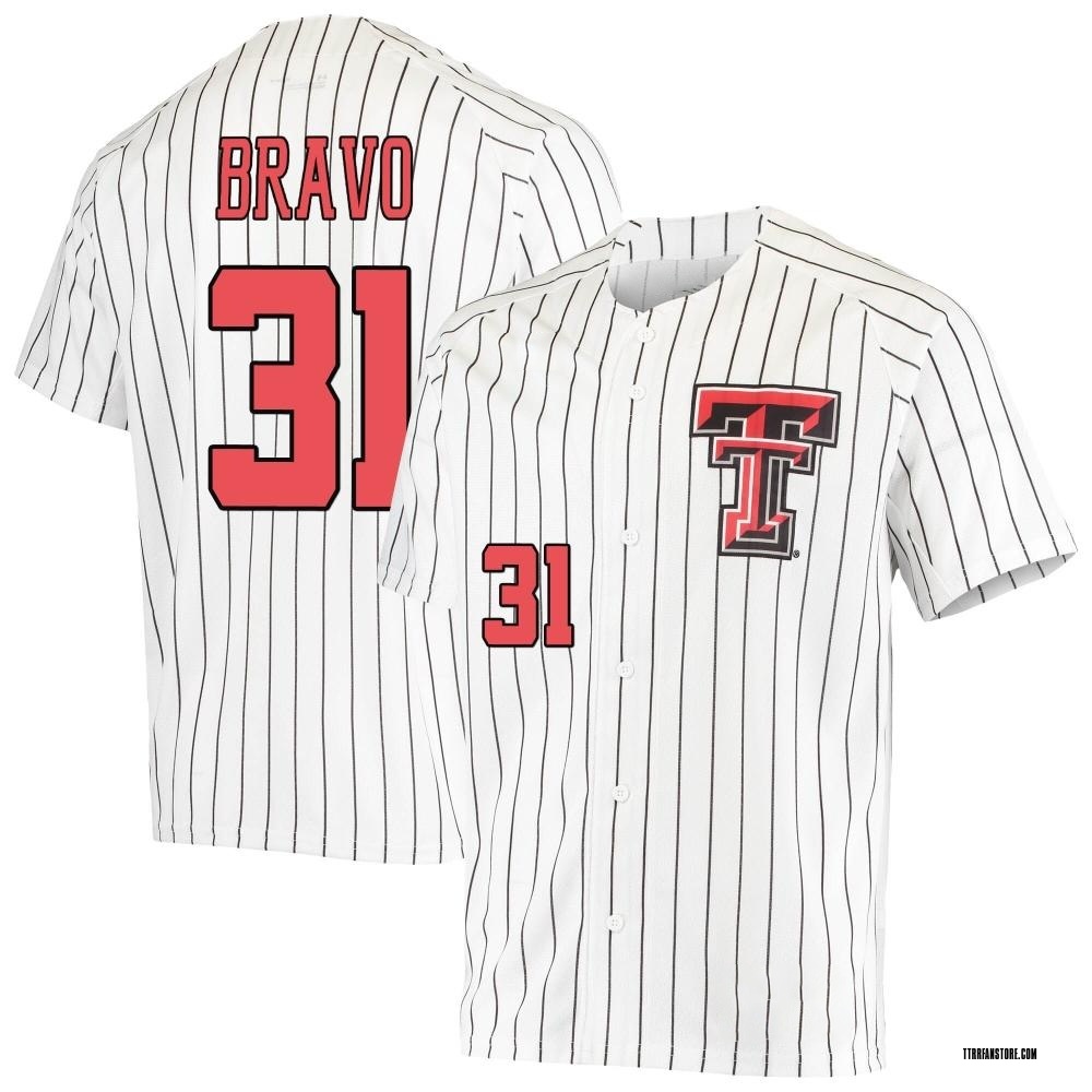 Youth Damian Bravo Texas Tech Red Raiders Replica Performance Baseball Jersey - White