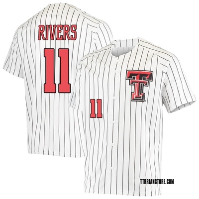 Youth Davis Rivers Texas Tech Red Raiders Replica Performance Baseball Jersey - White