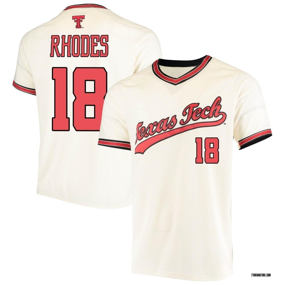 Youth Isaiah Rhodes Texas Tech Red Raiders Replica Throwback Baseball Jersey - Cream