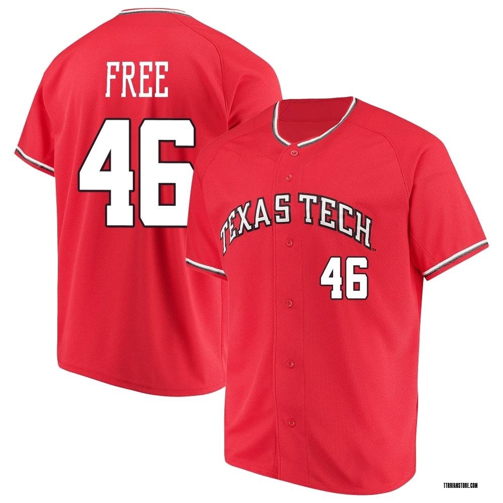 Youth Ryan Free Texas Tech Red Raiders Replica Performance Baseball Jersey - Red