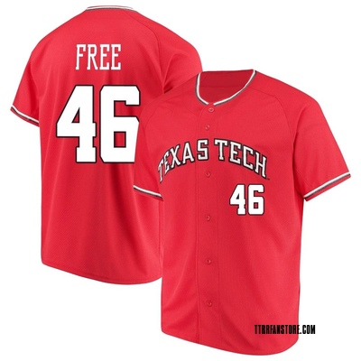 Youth Ryan Free Texas Tech Red Raiders Replica Performance Baseball Jersey - Red