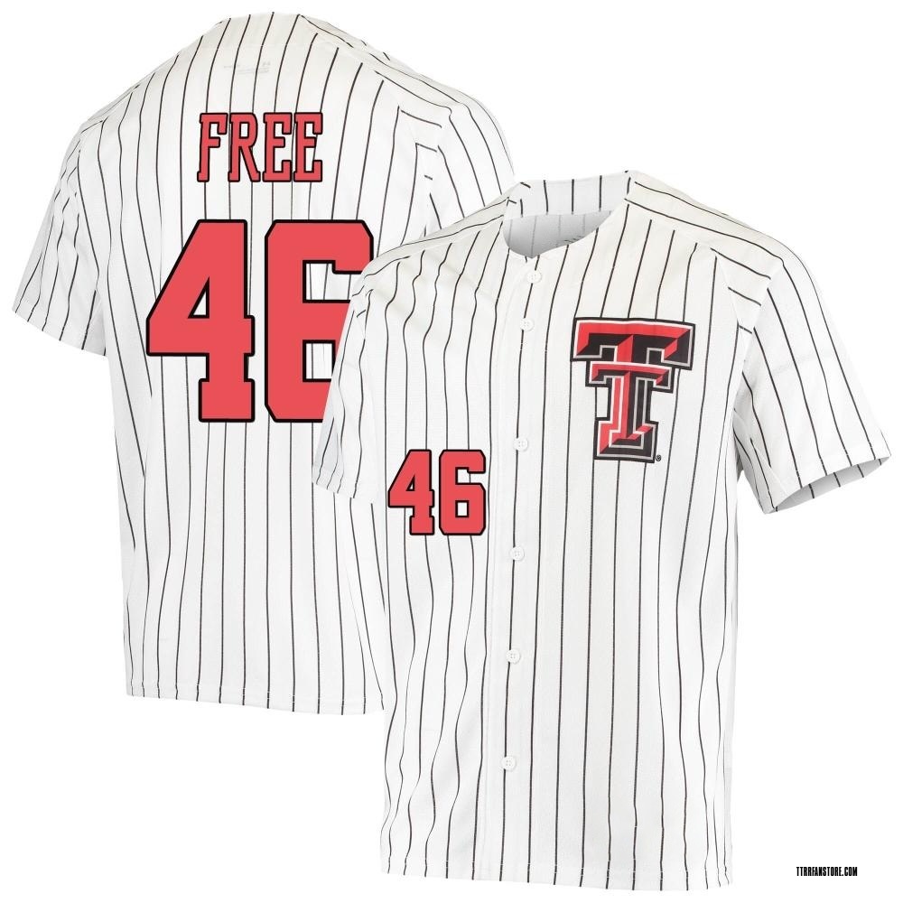 Youth Ryan Free Texas Tech Red Raiders Replica Performance Baseball Jersey - White