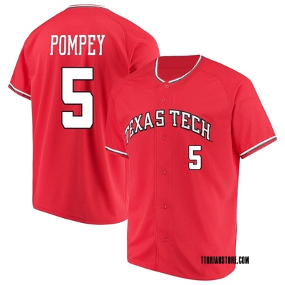 Youth TJ Pompey Texas Tech Red Raiders Replica Performance Baseball Jersey - Red