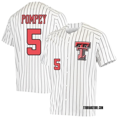 Youth TJ Pompey Texas Tech Red Raiders Replica Performance Baseball Jersey - White