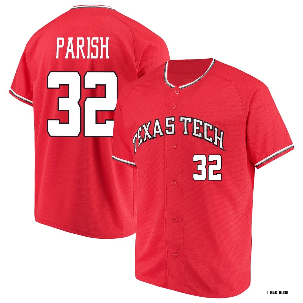 Youth Trendan Parish Texas Tech Red Raiders Replica Performance Baseball Jersey - Red