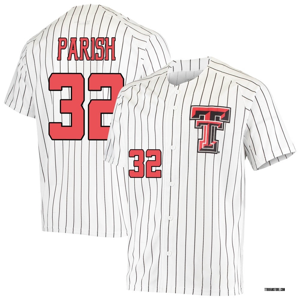 Youth Trendan Parish Texas Tech Red Raiders Replica Performance Baseball Jersey - White