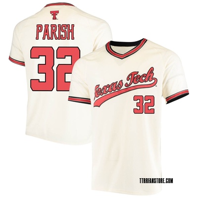 Youth Trendan Parish Texas Tech Red Raiders Replica Throwback Baseball Jersey - Cream