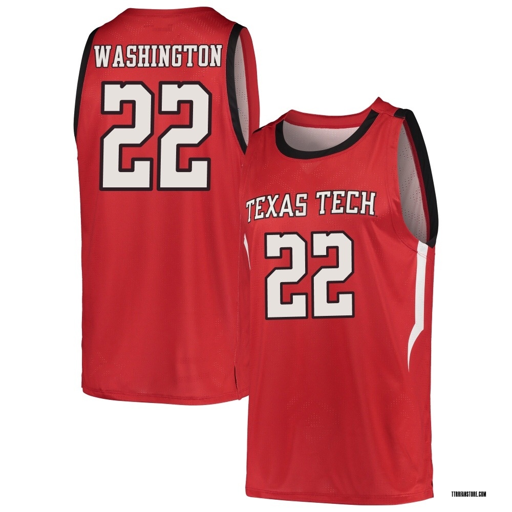 Youth Warren Washington Texas Tech Red Raiders Replica Basketball Jersey - Red