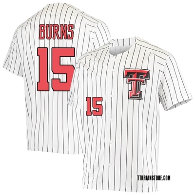 Youth Will Burns Texas Tech Red Raiders Replica Performance Baseball Jersey - White